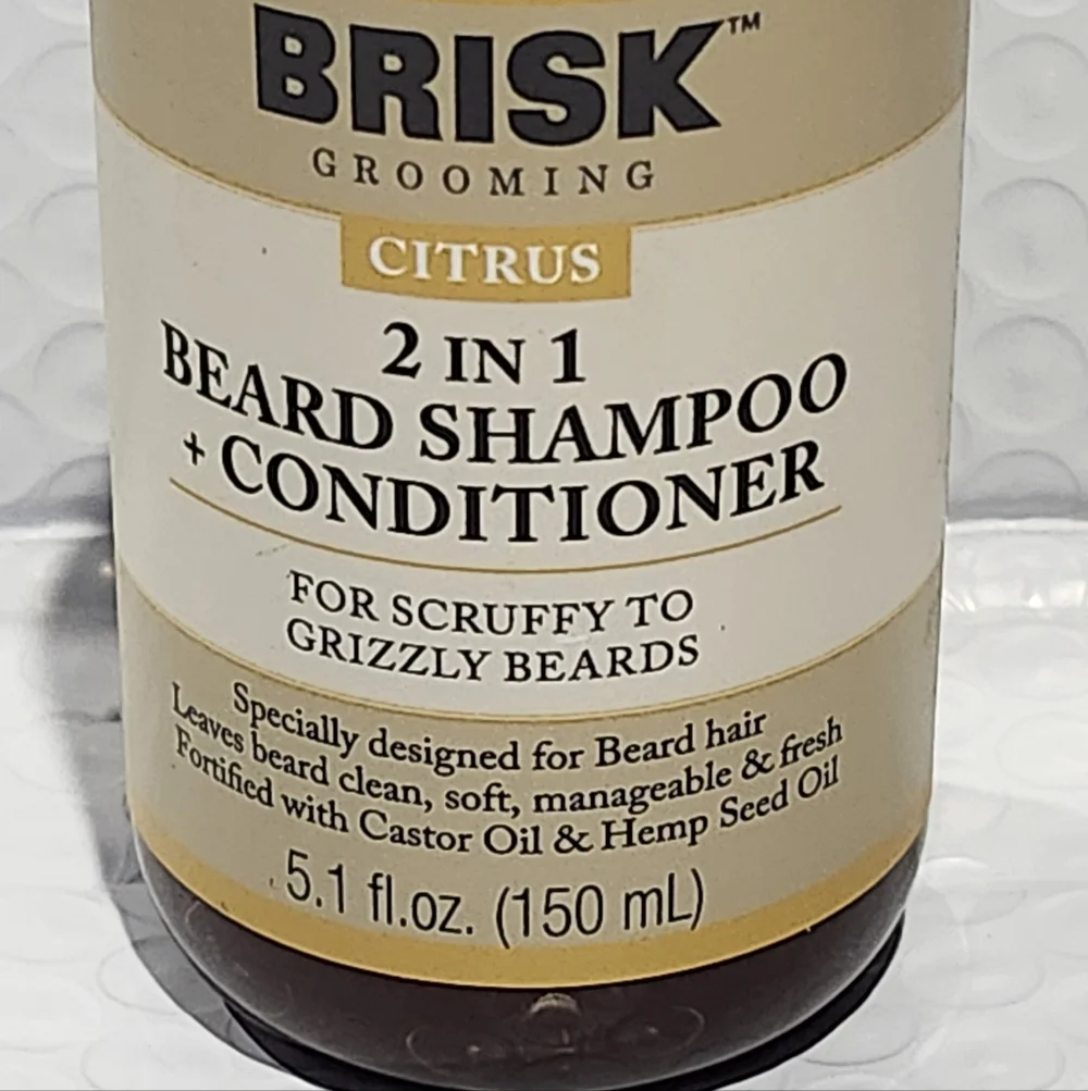 2 Brisk Grooming Citrus 2-in-1 Beard Shampoo + Conditioner